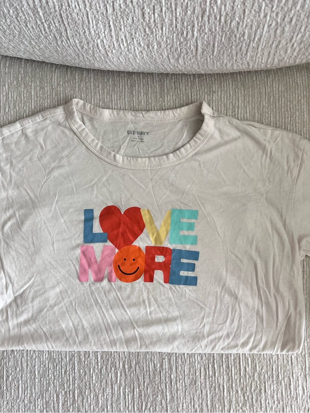 Old Navy Off-White Crewneck Graphic Tee